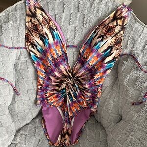 Kenneth Cole New York Purple Multicolor Swimsuit